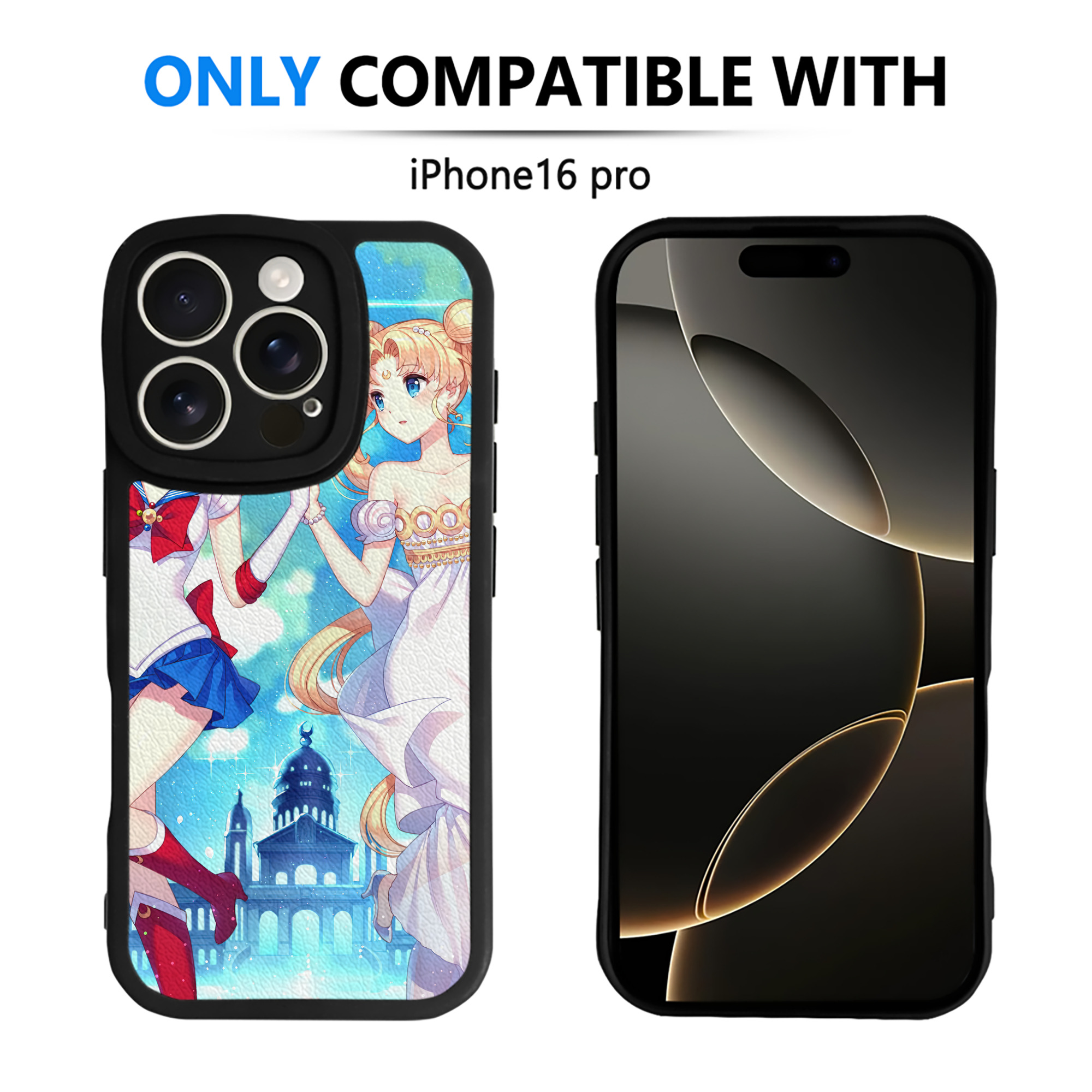 （画像用） 美少女戦士セーラームーン Sailor Moon 【iPhone 16シリーズ対応】シリコンスマホケース（レザー調） 材質：シリコン